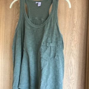 WILT RACERBACK ASYMMETRICAL TEE -- SLATE COLOR